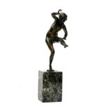 Louis Fontinelle (1886-1964), Dancing girl, signed, bronze, 35cm high.