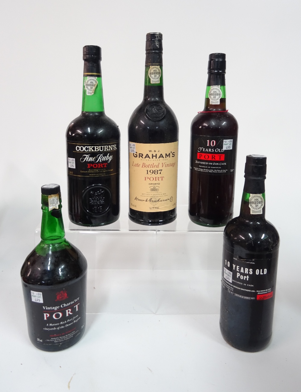 Five bottles of Port,