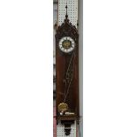 A mid-19th century mahogany Gothic Revival Vienna style regulator wall clock,