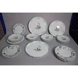 'Limoges Raynaud' part dinner service and 12 other limoge dinner plates (qty).