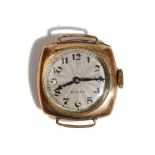 A Rolex 9ct gold cushion shape cased lady's wristwatch,