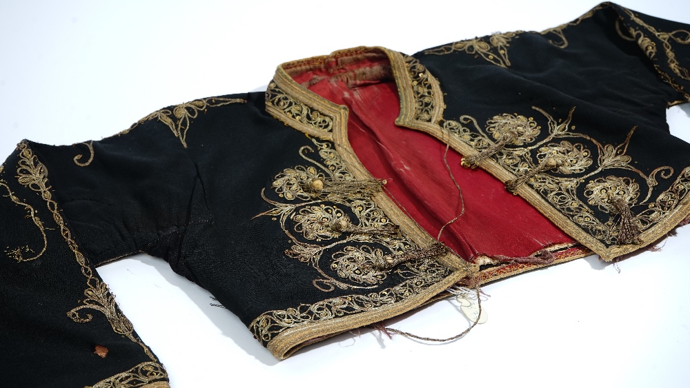 Three Ottoman black- ground jackets, - Image 2 of 9
