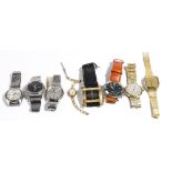 A Seiko Bell-Matic steel cased gentleman's wristwatch, fitted to an associated steel bracelet,