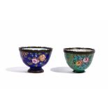 Two small enamelled cups, probably Turkish, 19th century,