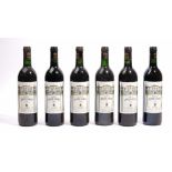 Six bottles of 1990 Chateau Leoville Barton.