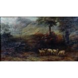 G*** H*** Tiede (European, late 19th/early 20th Century), Sheep in a mountainous landscape,