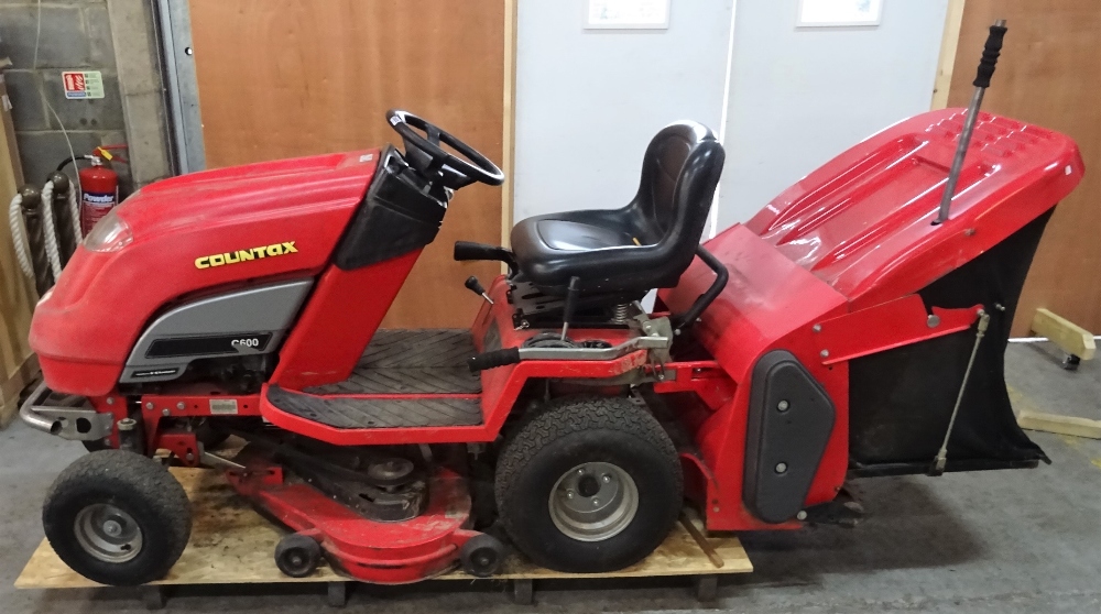 A 'Countax C600', powered by Kawasaki ride on mower.