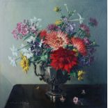 Vernon de Beauvoir Ward (British, 1905-1985), Still life of flowers in a vase,
