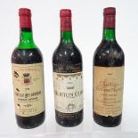 Three bottles of wine including: Chateau des Rochers Bordeaux 1971;