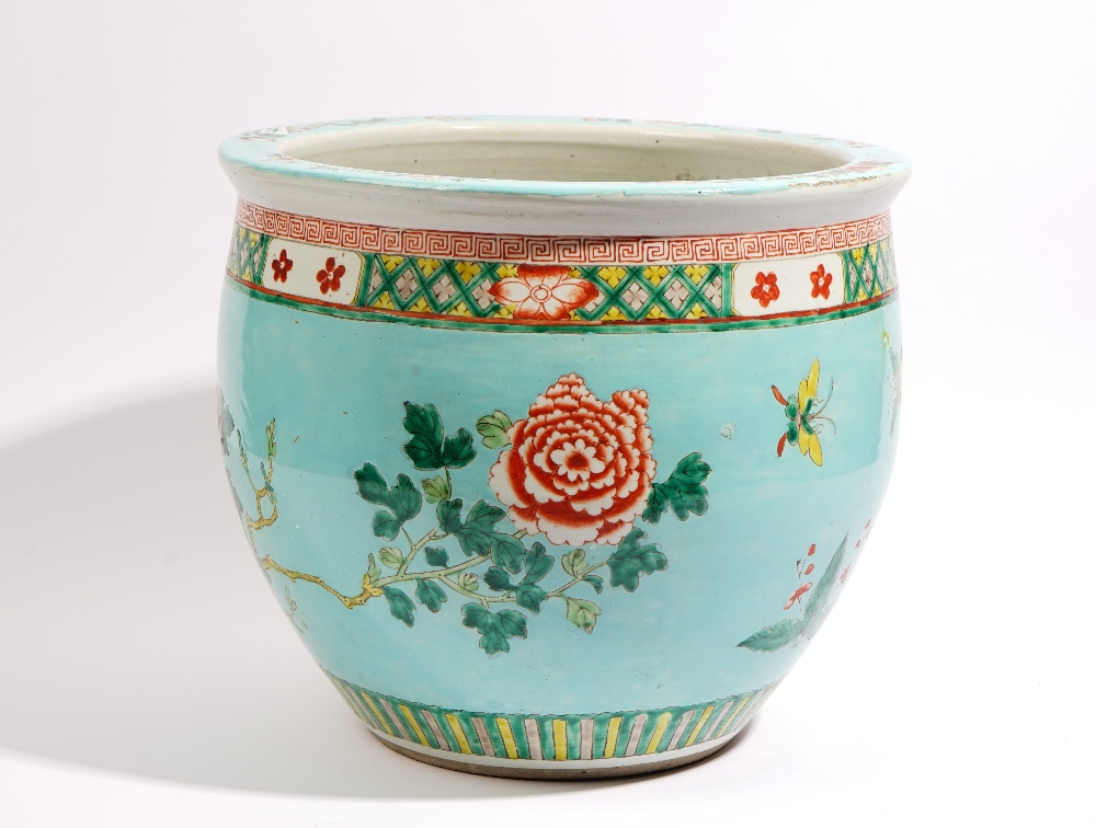 A Chinese turquoise- ground jardiniere, early 20th century, - Image 3 of 13