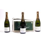 Six bottles of 1990 Pol Roger Extra Cuvee De Reserve vintage brut champagne.