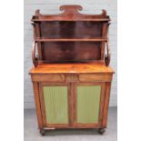 A Regency brass inalid rosewood chiffonier,