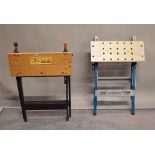 A Black and Decker work mate 300 work bench and a similar unbranded work bench.