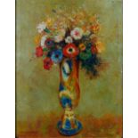 Studio of Miguel Canals (20th Century), After Odilon Redon, Vase of flowers,