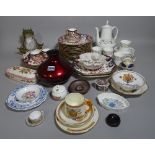 Ceramics; a quantity including Royal Crown Derby dinner wares, tea sets and sundry (qty).