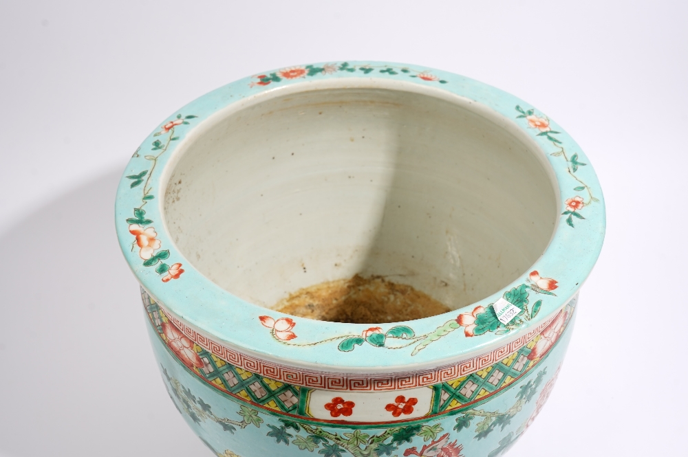 A Chinese turquoise- ground jardiniere, early 20th century, - Image 2 of 13