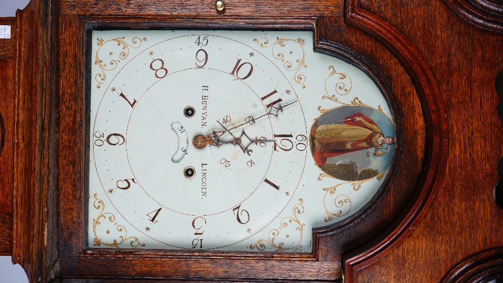 A George III oak longcase clock, - Image 2 of 4