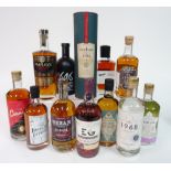 Box 82 - Rum and Gin Barbican Botanics spiced Rum Santa Teresa 1796 solera Rum Relicario peated