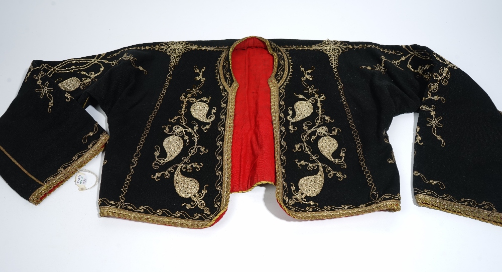 Three Ottoman black- ground jackets, - Image 5 of 9