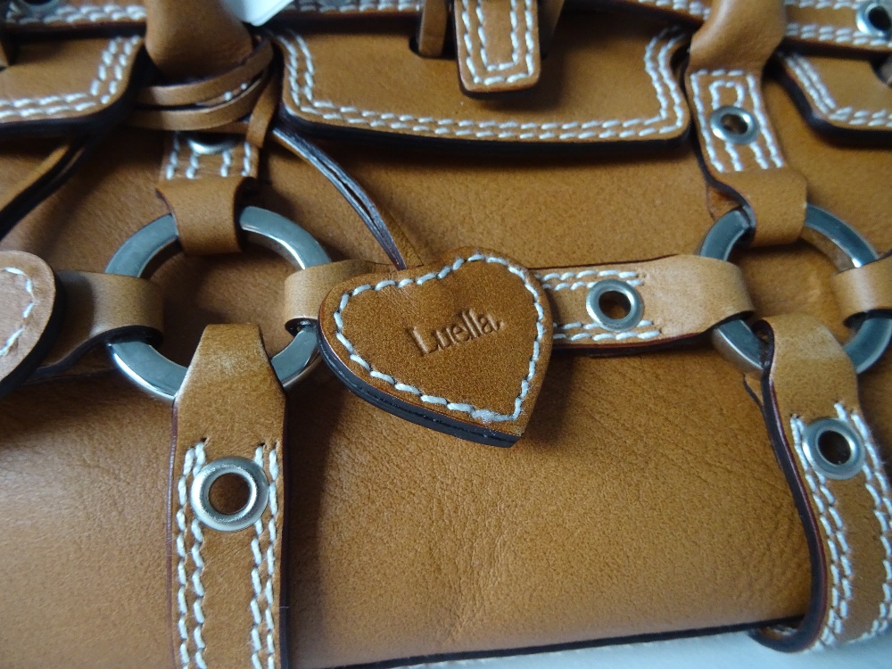 A Luella 'Giselle' tan leather handbag, with twin leather loop handles and strap decoration, - Image 10 of 10