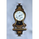 A Neuchateloise black lacquer and parcel-gilt decorated Grande Sonnerie striking bracket clock with