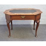 A 17th century seaweed marquetry inlaid oak and walnut centre table,