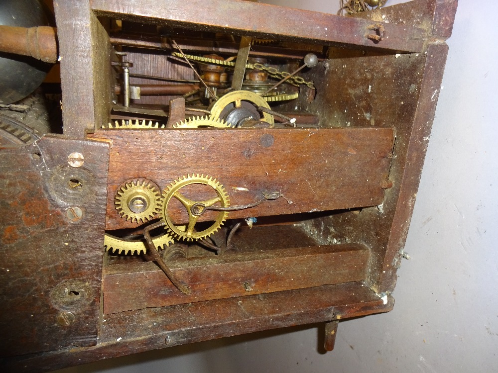 A Continental softwood and brass painted-dial Musical Wall Clock Possibly Friesland, - Image 7 of 12