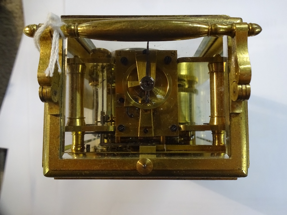 A French gilt brass one-piece case carriage clock By Grohé, Paris, - Image 15 of 18