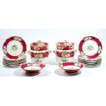 A Coalport porcelain part dessert service, circa 1840,