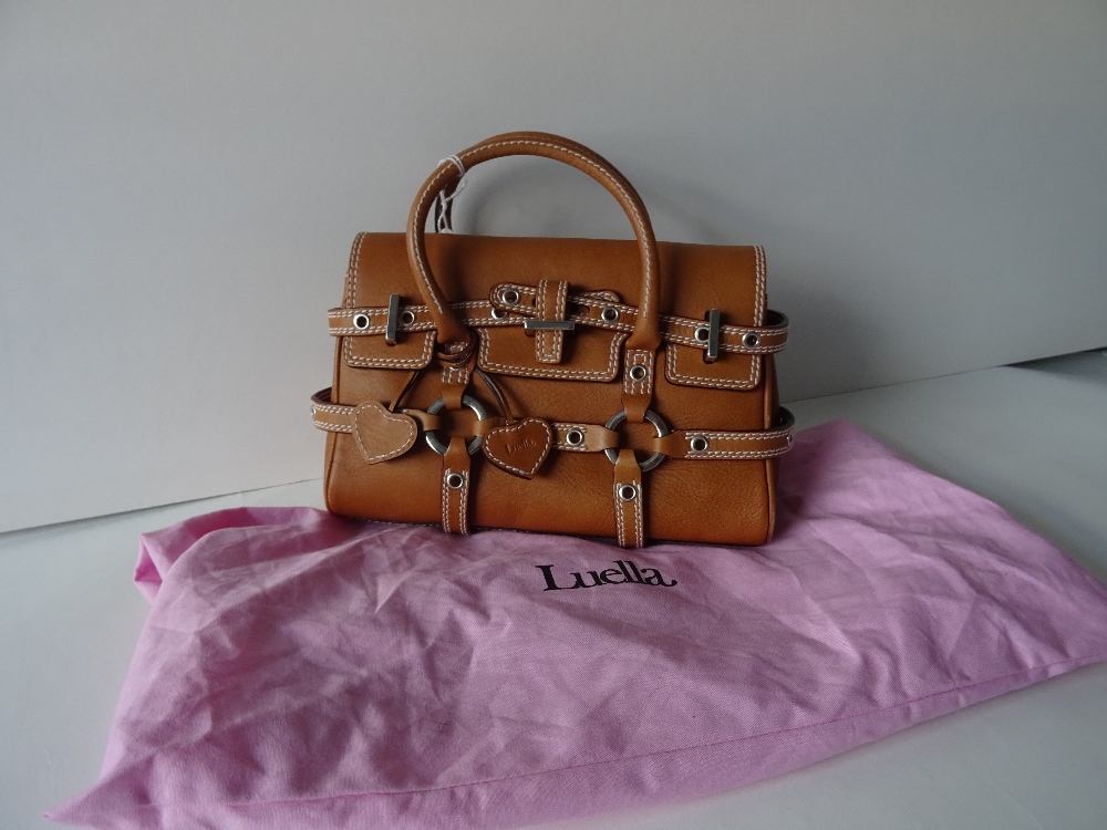 A Luella 'Giselle' tan leather handbag, with twin leather loop handles and strap decoration, - Image 2 of 10