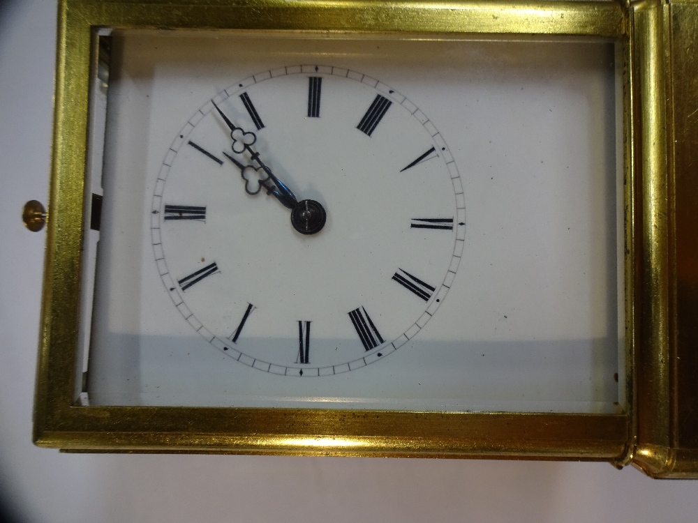 A French gilt brass one-piece case carriage clock By Grohé, Paris, - Image 18 of 18