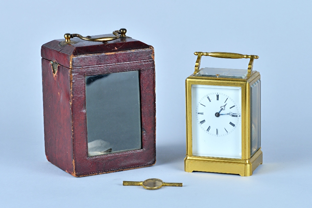 A French gilt brass one-piece case carriage clock By Grohé, Paris,