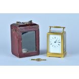 A French gilt brass one-piece case carriage clock By Grohé, Paris,