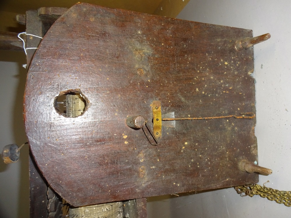 A Continental softwood and brass painted-dial Musical Wall Clock Possibly Friesland, - Image 11 of 12