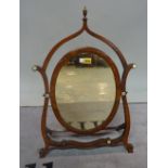 A Victorian mahogany shaped skeleton mirror, 50cm wide x 69cm high.