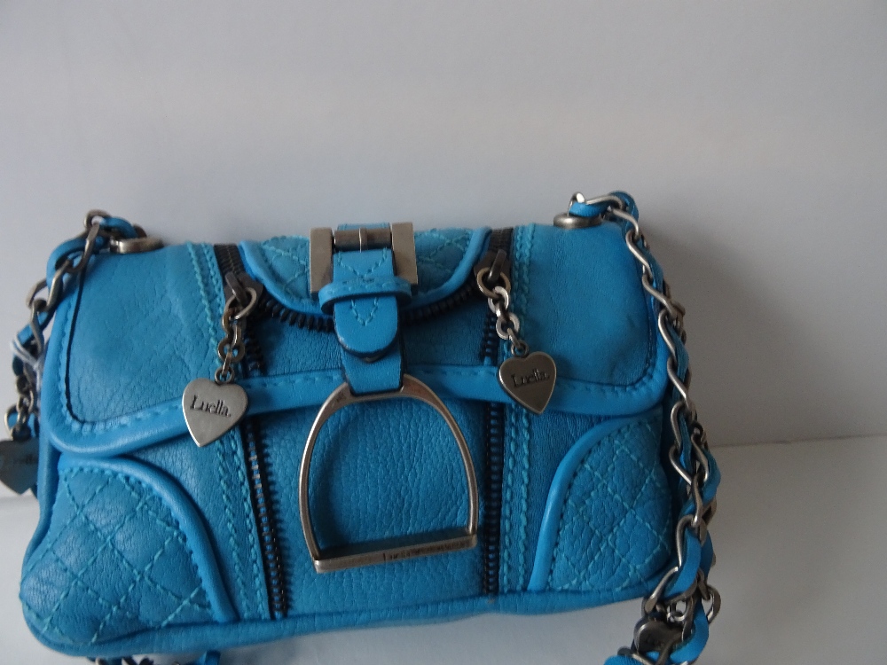 A Luella blue leather saddle bag, - Bild 12 aus 14