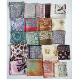 A collection of twenty Liberty of London printed silk head scarves,