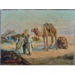 Tony Binder (Austrian, 1868-1944), Resting in the Desert, signed 'Tony Binder' (lower right),