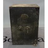 T Withers & Son, an early 20th century metal safe, 45cm wide x 67cm high.
