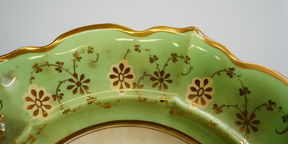 An English porcelain part dessert service, possibly Minton or Ridgway, circa 1840's, - Image 4 of 9