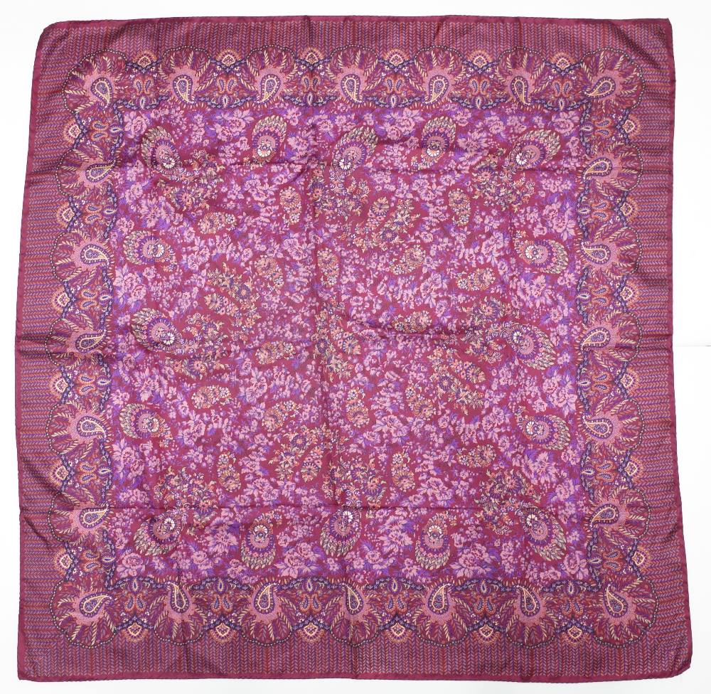 A large collection of twenty-five silk and wool scarves each printed with a paisley design, - Image 11 of 28