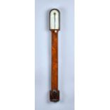 A George III mahogany stick barometer By Cary,