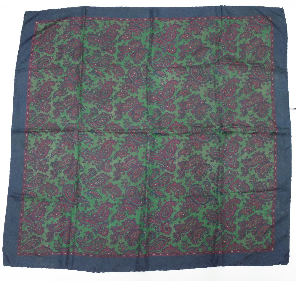 A large collection of twenty-five silk and wool scarves each printed with a paisley design, - Image 14 of 28