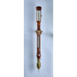 A late William IV/early Victorian mahogany marine barometer By A. R.