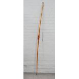 Archery: a Bickerstaffe English longbow with 48lb draw, length 195cm.