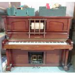 'MELODIST', a modern mahogany cased pianola and a quantity of pianola music rolls,