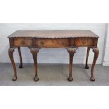 An 18th century style mahogany serving table,