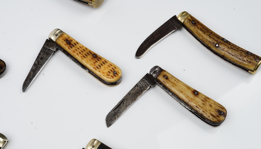 A group of nine bone handled pocket knives, including examples by Saynor, - Bild 4 aus 5