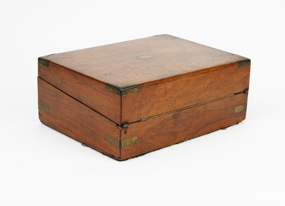 A Victorian figured walnut rectangular lift top box, 28cm wide x 15cm high, - Image 4 of 4