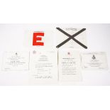 A small group of Royal Family commemorative ephemera, comprising, two reception invitations,